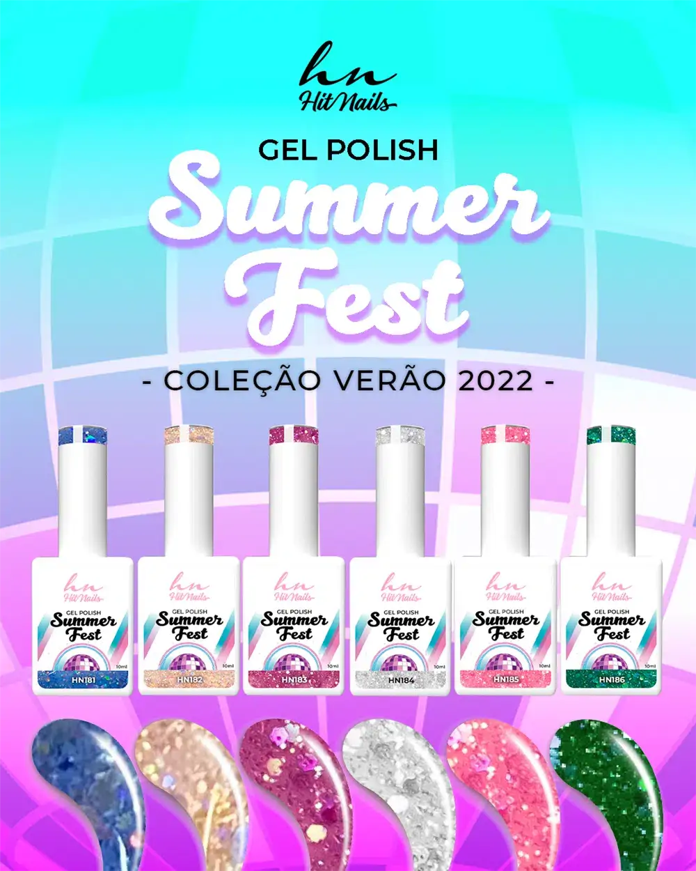 Kollektion Gel Polish Summer Fest  6 Farben